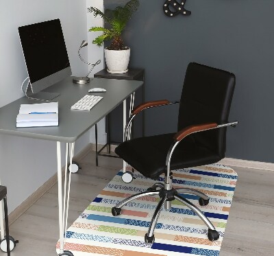 Alfombra para silla de escritorio Rayas coloridas