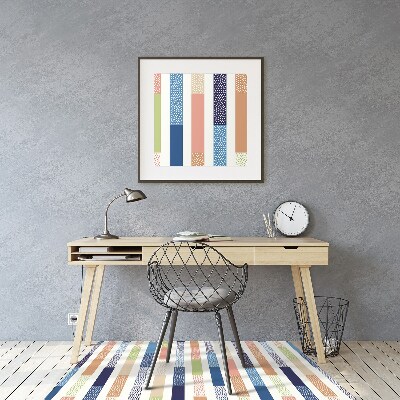 Alfombra para silla de escritorio Rayas coloridas