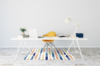 Alfombra para silla de escritorio Rayas coloridas