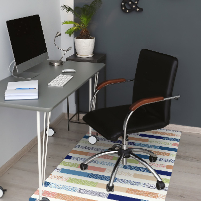 Alfombra para silla de escritorio Rayas coloridas