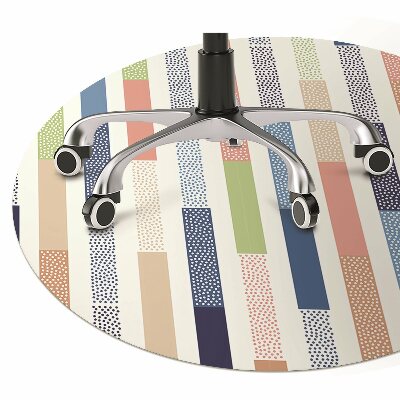 Alfombra para silla de escritorio Rayas coloridas