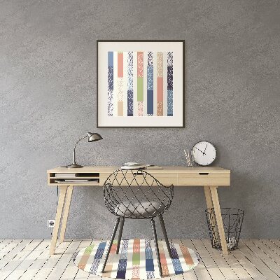 Alfombra para silla de escritorio Rayas coloridas