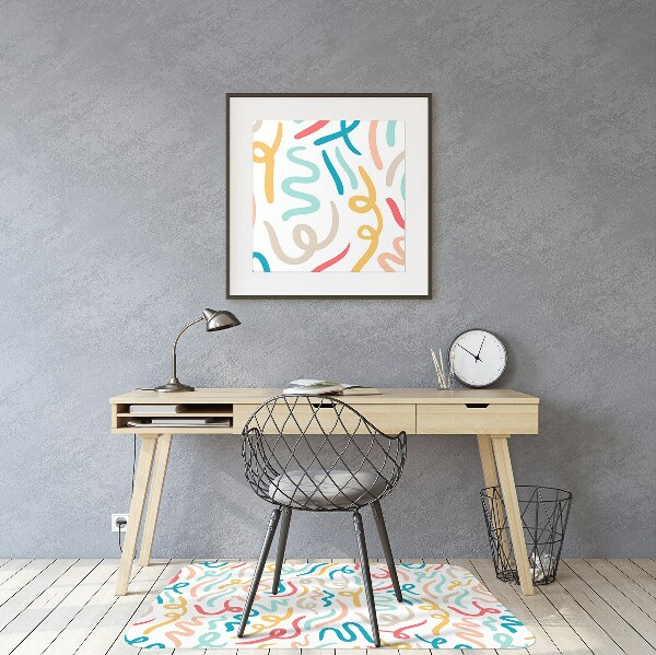 Alfombra para silla de escritorio Caligrafía