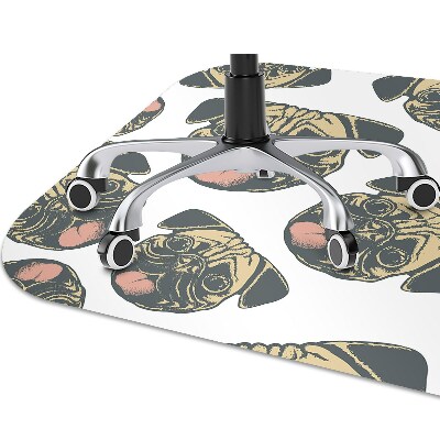 Alfombra para silla de escritorio Pugs