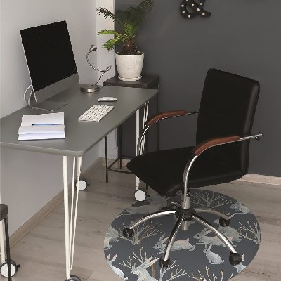 Alfombra para silla de escritorio Conejos blancos