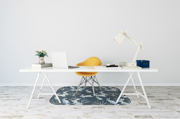 Alfombra para silla de escritorio Conejos blancos