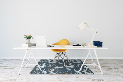 Alfombra para silla de escritorio Conejos blancos