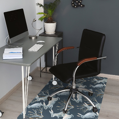 Alfombra para silla de escritorio Conejos blancos