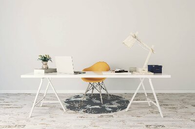 Alfombra para silla de escritorio Conejos blancos
