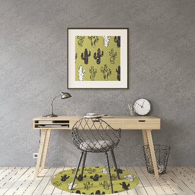 Alfombra silla ordenador Cactus