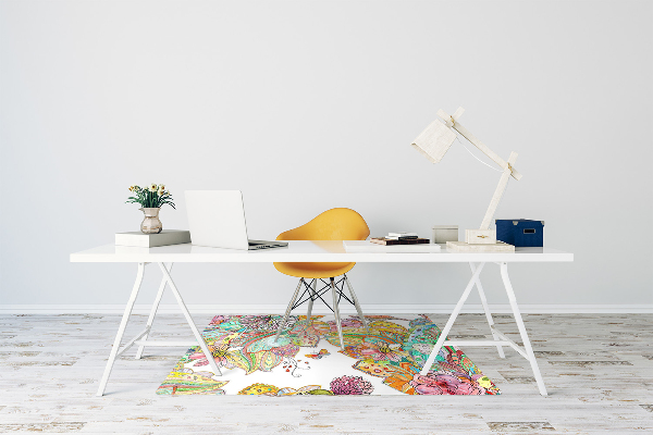 Alfombra silla ordenador Patrón de mandala
