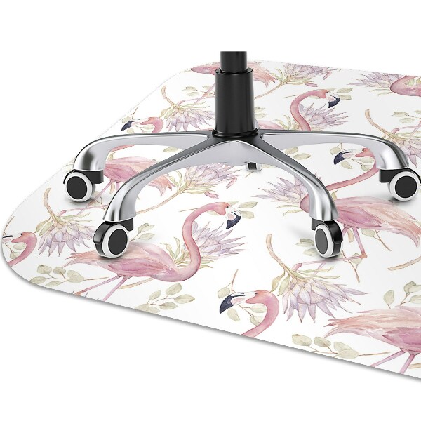 Alfombra para silla de escritorio Flamencos