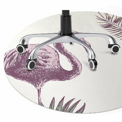 Alfombra para silla de escritorio Flamenco y hibisco