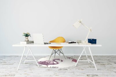 Alfombra para silla de escritorio Flamenco y hibisco