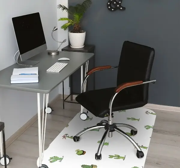 Alfombra para silla de escritorio Cactus