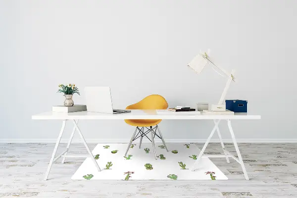 Alfombra para silla de escritorio Cactus