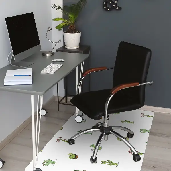 Alfombra para silla de escritorio Cactus