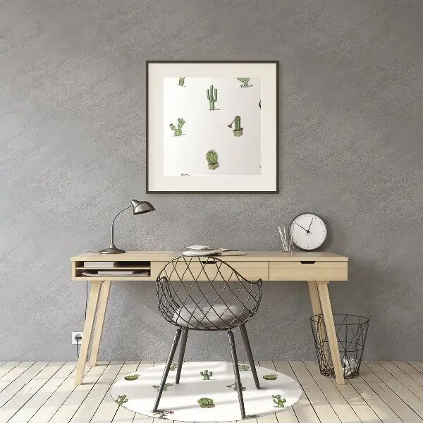 Alfombra para silla de escritorio Cactus