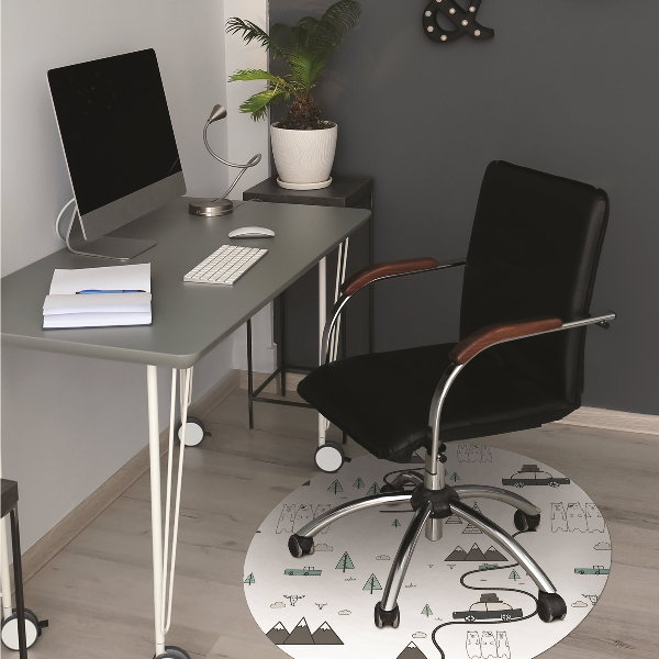 Alfombra para silla de escritorio Motivo de viaje