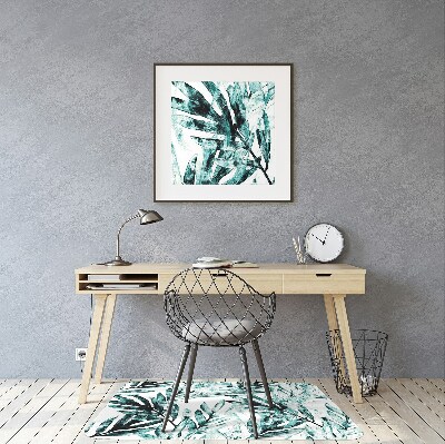 Alfombra para silla de escritorio Palma tropical