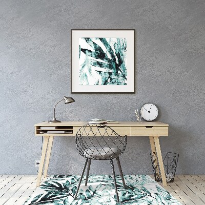 Alfombra para silla de escritorio Palma tropical