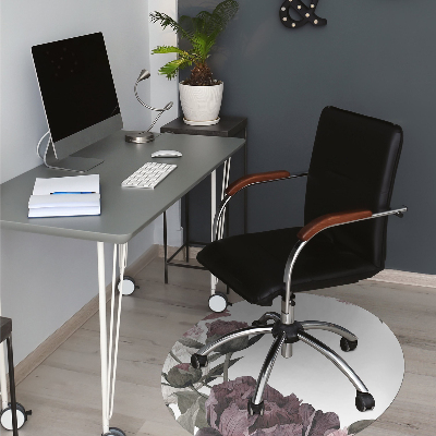 Alfombra protectora suelo para silla Peonías
