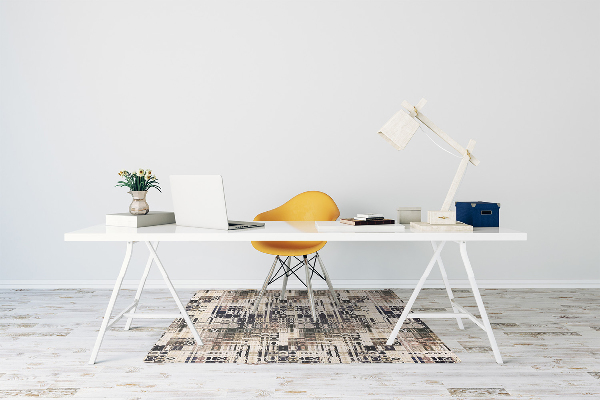 Alfombrilla para silla de escritorio Estilo de baldosas boho