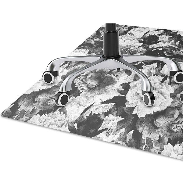 Alfombra silla ordenador Peonías