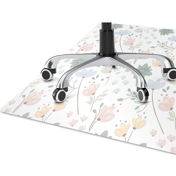 Alfombra silla ordenador Flores de primavera