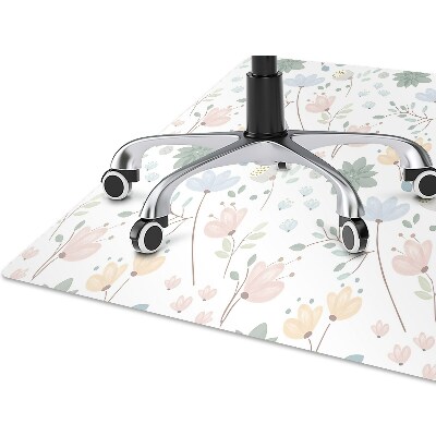 Alfombra silla ordenador Flores de primavera