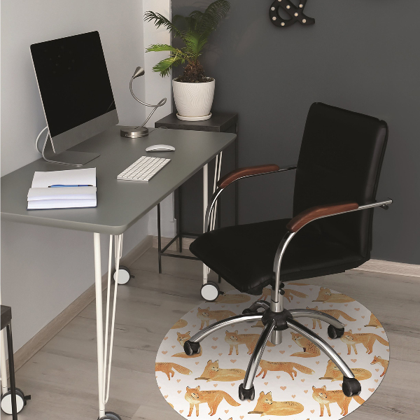 Alfombra para silla de escritorio Zorros