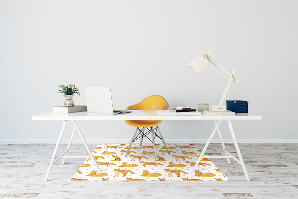 Alfombra para silla de escritorio Zorros
