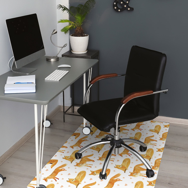 Alfombra para silla de escritorio Zorros