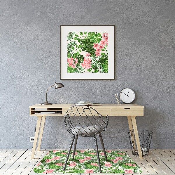 Alfombrilla para silla de escritorio Hibisco