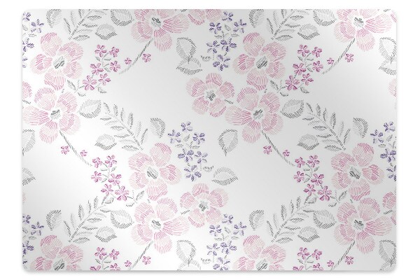Alfombra silla ordenador Patrón floral