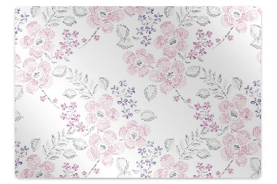 Alfombra silla ordenador Patrón floral