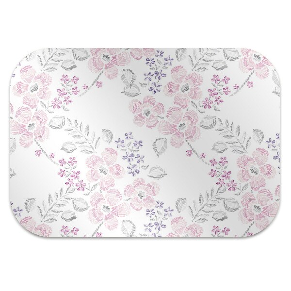Alfombra silla ordenador Patrón floral