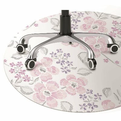 Alfombra silla ordenador Patrón floral