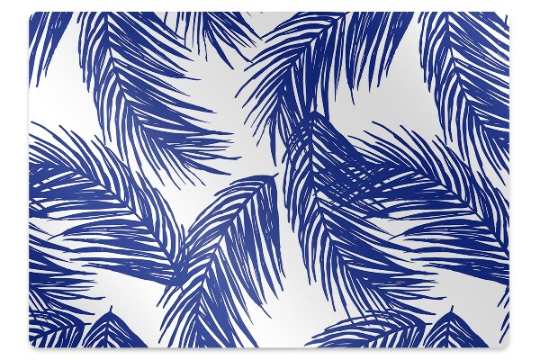Alfombra silla ordenador Hoja azul marino
