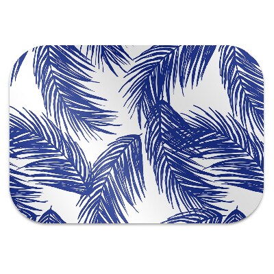 Alfombra silla ordenador Hoja azul marino
