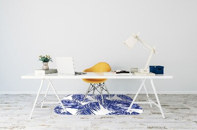 Alfombra silla ordenador Hoja azul marino