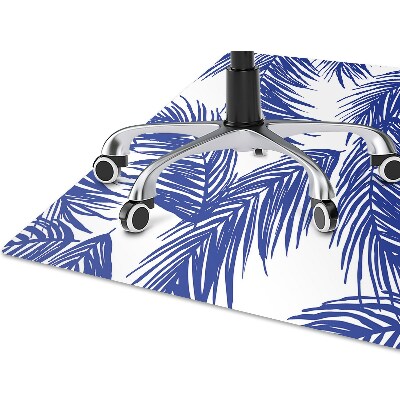 Alfombra silla ordenador Hoja azul marino