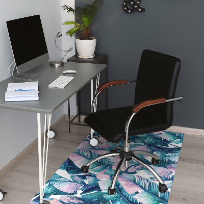 Alfombra para silla de escritorio Hojas del arco iris