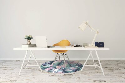 Alfombra para silla de escritorio Hojas del arco iris