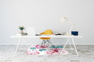 Alfombra para silla de escritorio Flor de semilla de amapola