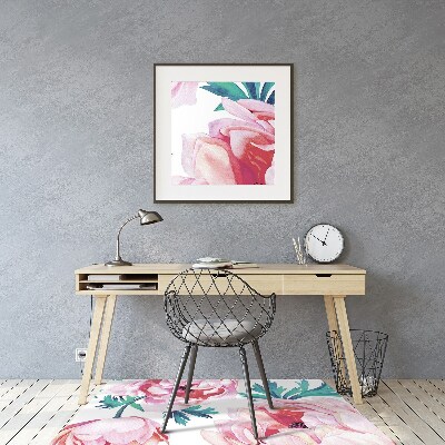 Alfombra para silla de escritorio Flor de semilla de amapola