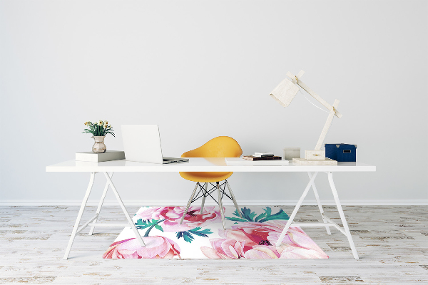 Alfombra para silla de escritorio Flor de semilla de amapola
