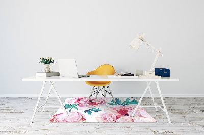 Alfombra para silla de escritorio Flor de semilla de amapola