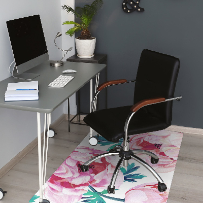 Alfombra para silla de escritorio Flor de semilla de amapola