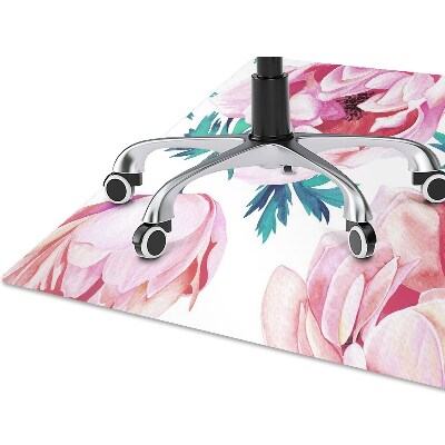 Alfombra para silla de escritorio Flor de semilla de amapola